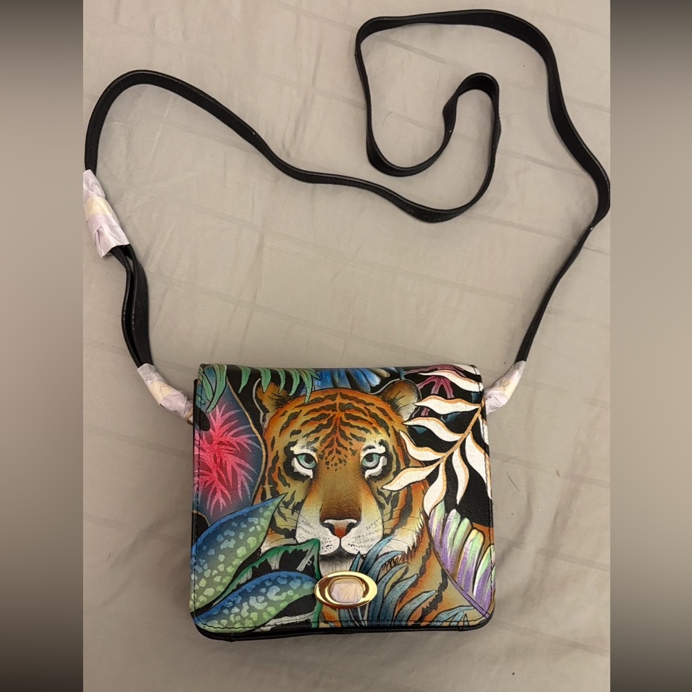 Tiger Print Crossbody Bag in Multicolor
